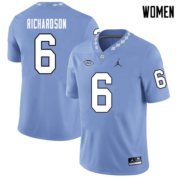 Jordan Brand Women #6 Bryson Richardson North Carolina Tar Heels College Football Jerseys Sale-Carol